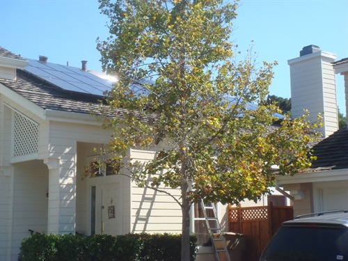 Front View of the Solar Installation